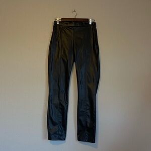 Zara Black Faux Leather Pants